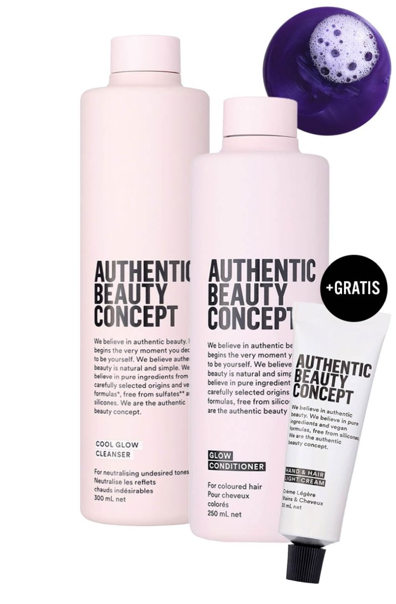 Authentic Beauty Concept COOL Glow Duo Shampoo Conditioner + Hand & Hair Light Cream 30ml