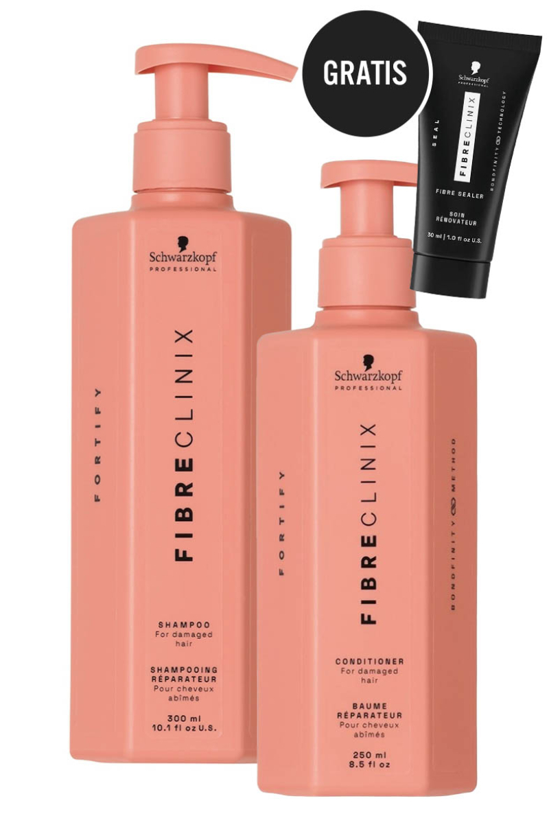 Schwarzkopf Fibre Clinix Fortify Duo Shampoo Conditioner + Sealer 30ml
