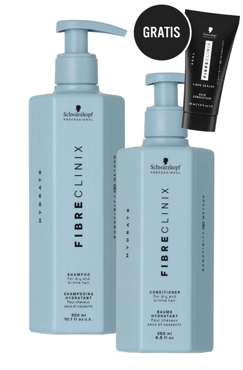 Schwarzkopf Fibre Clinix Hydrate Duo Shampoo Conditioner + Sealer 30ml