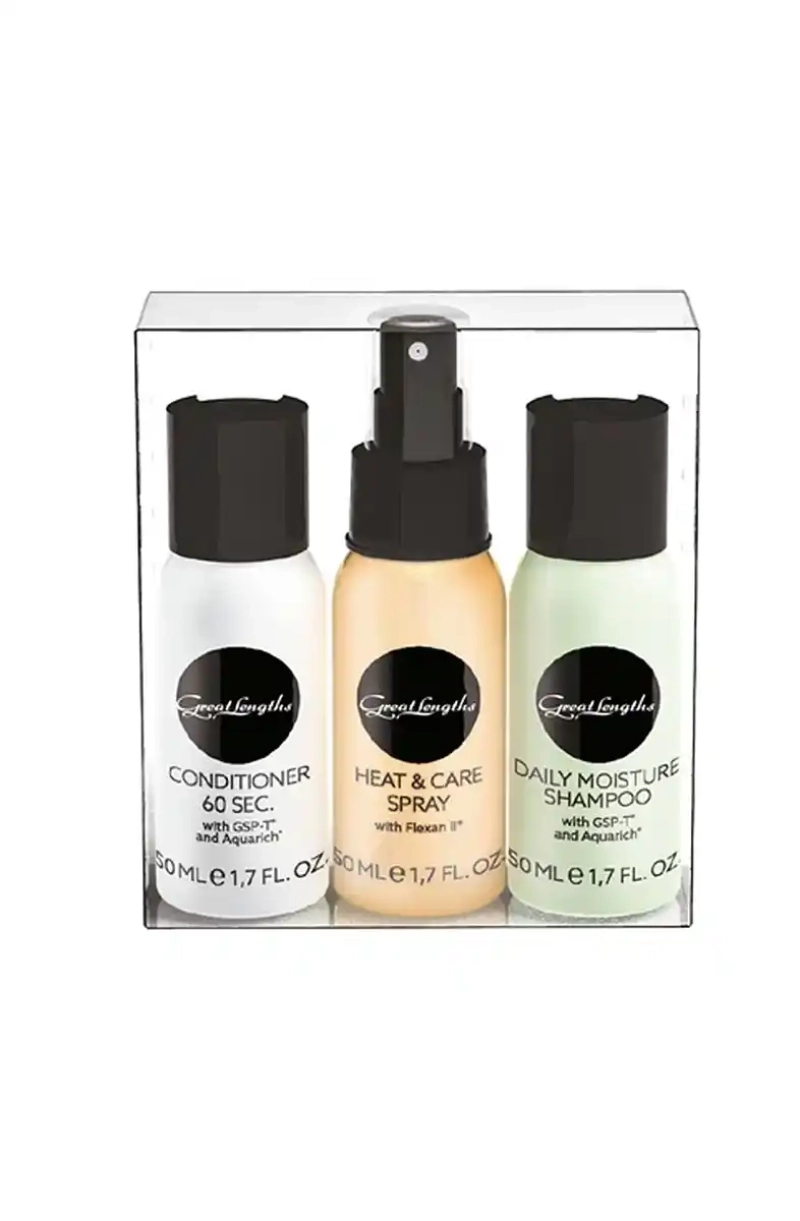 Great Lengths Reiseset (Daily-Moisture-Shampoo, Conditioner, Care-Spray)