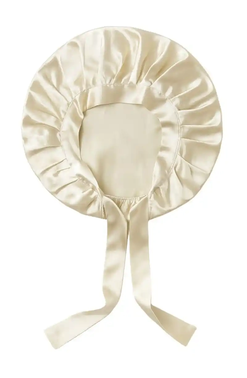 Lotta Curls Silk Bonnet - Seidenhaube Champagne