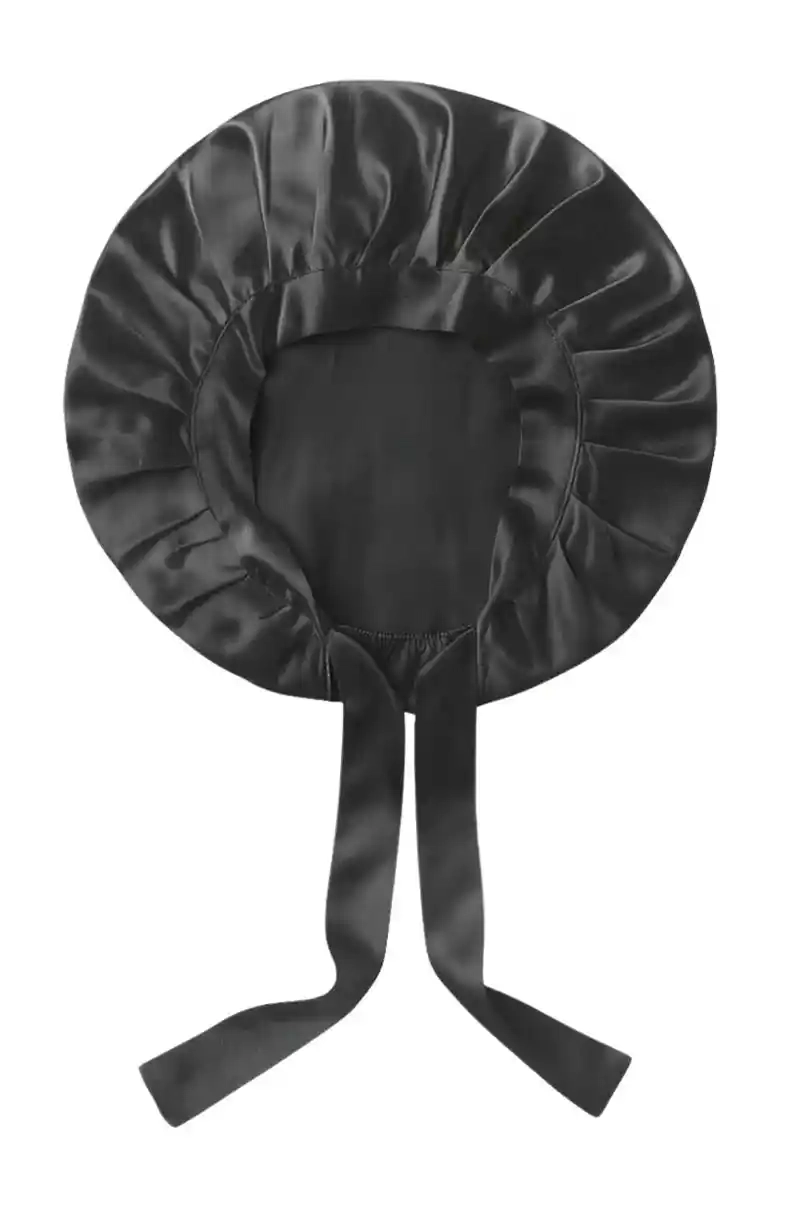 Lotta Curls Silk Bonnet - Seidenhaube Black